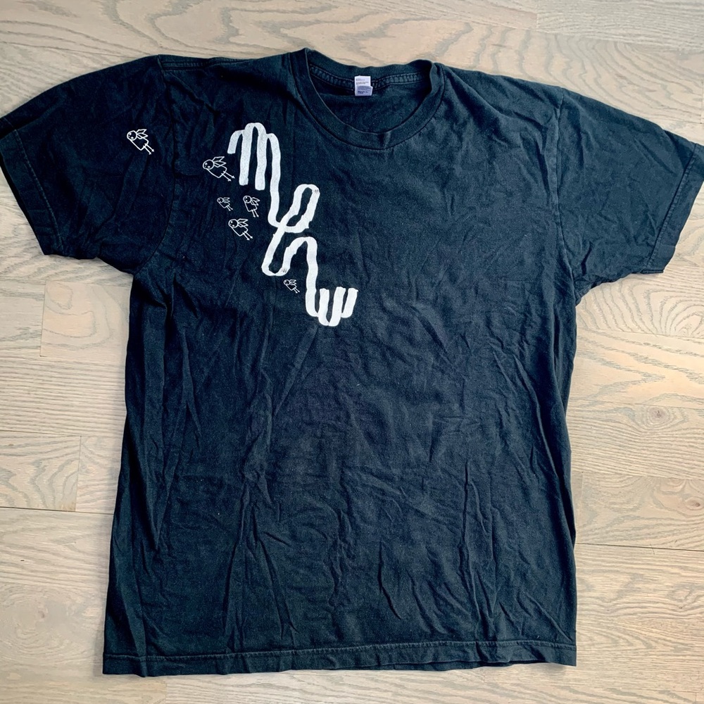 Black MEOW american apparel tee